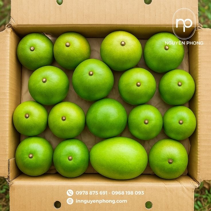 Mẫu thùng carton đựng vú sữa phổ biến